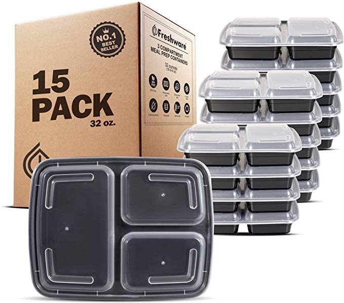 Freshware Meal Prep Containers where you can pack your home cooked healthy meal, a way on how to get beach body.