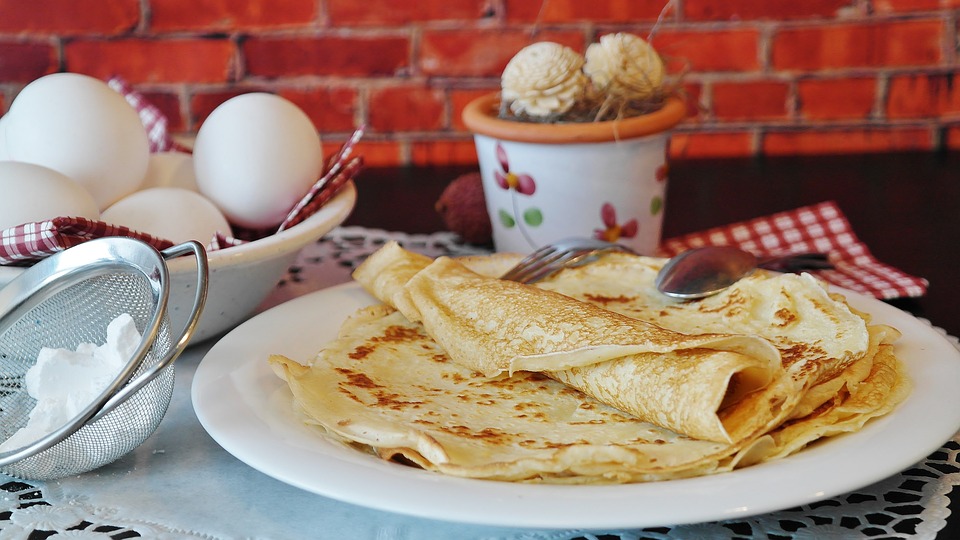 Eggs and pancakes