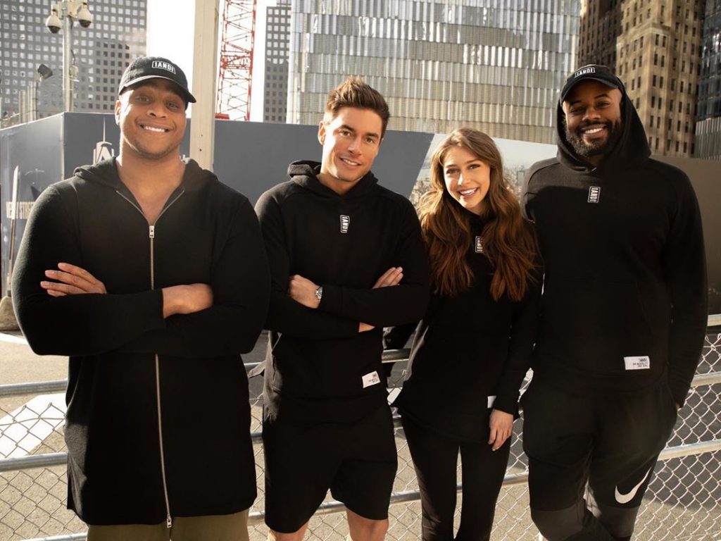 Corey Lewis, Andrea Denver, Mckenzie Paige Sanders, and Thomas Drew standing side by side.