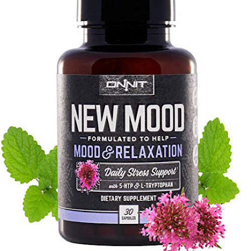 A bottle of Onnit New Mood Supplement