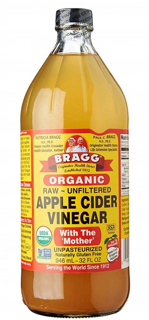 bottle of Bragg's apple cider vinegar