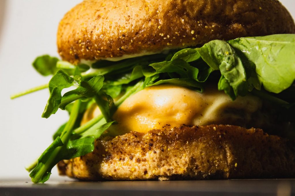 Vegan Sausage Breakfast Sandwich.
