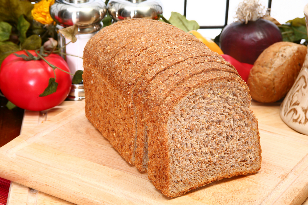 Ezekiel or Sprouted Wheat whole grain flourless Bread in kitchen or restaurant.