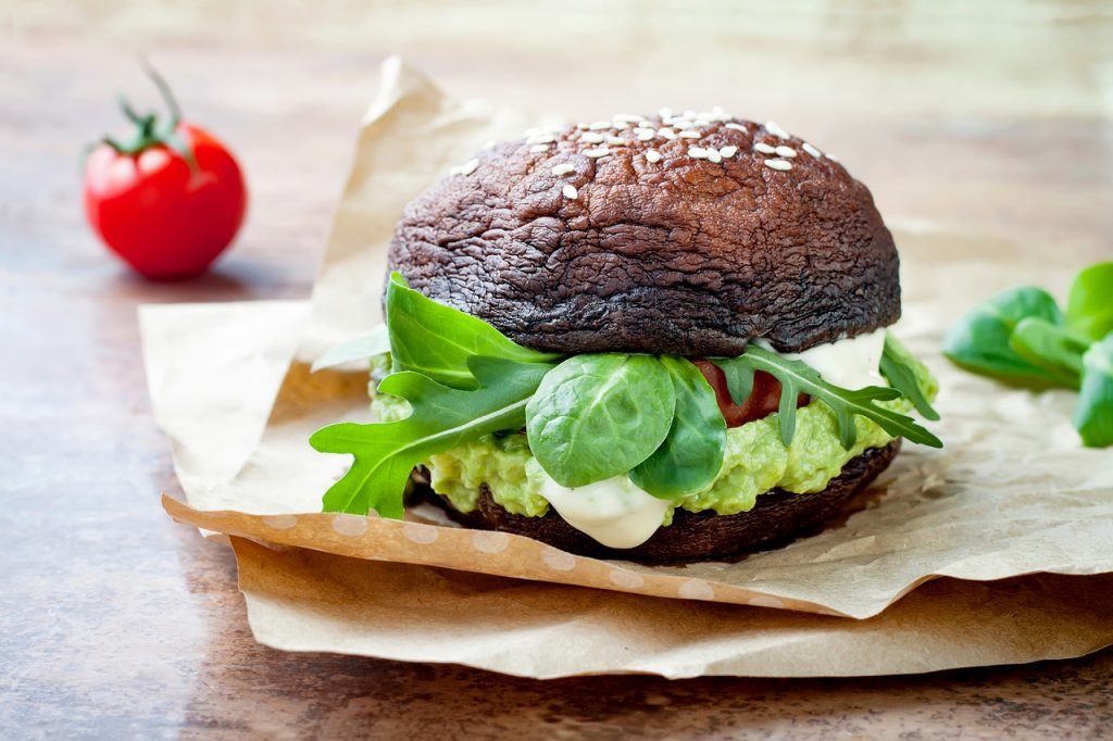 Portobello Mushroom burgers are a much lower calorie food than beef burgers.