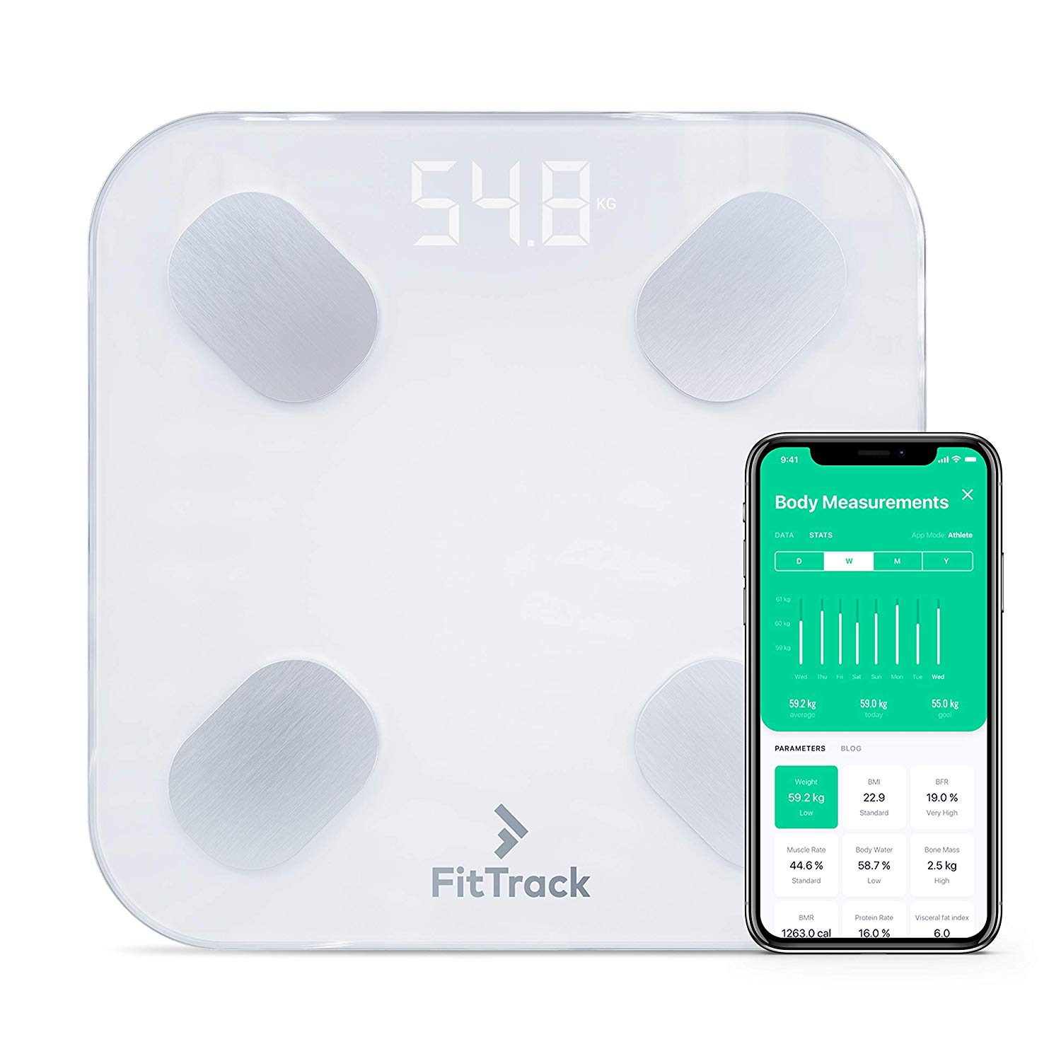 FitTrack Dara Smart BMI Digital Scale