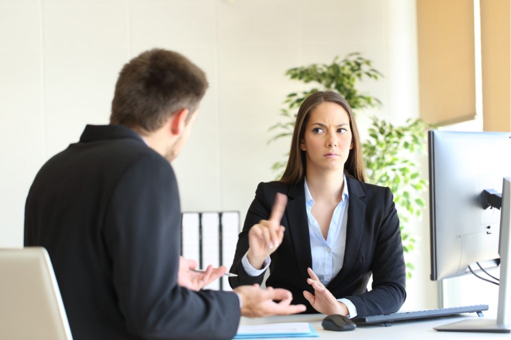 A woman saying no to a project that will take up so much time and energy.