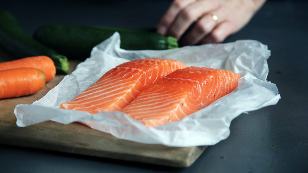 An image of a fresh salmon.