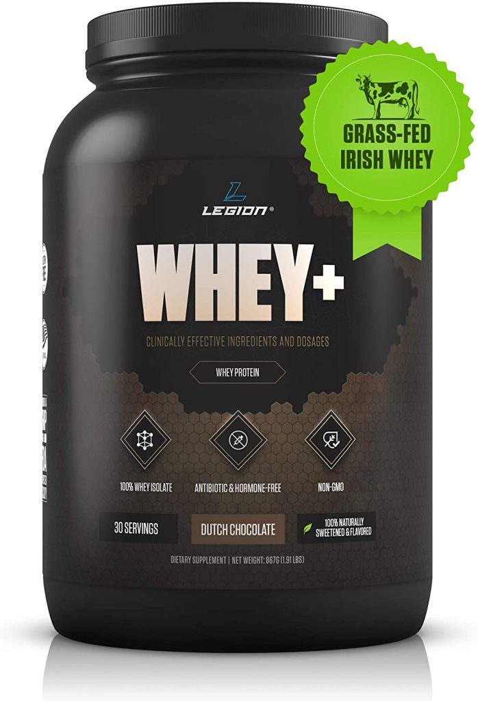 Legion Whey+ Chocolate Whey Isolate Protein Powder from Grass Fed Cows - Low Carb, Low Calorie, Non-GMO, Lactose Free, Gluten Free, Sugar Free. Great for Weight Loss & Bodybuilding, 30 Servings.