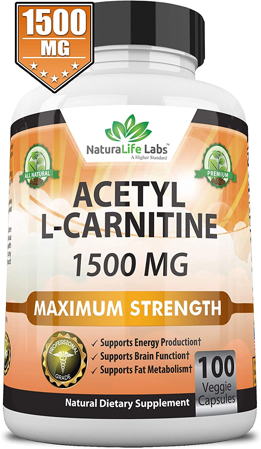 NaturaLife Labs Acetyl L-Carnitine, Maximum Strength