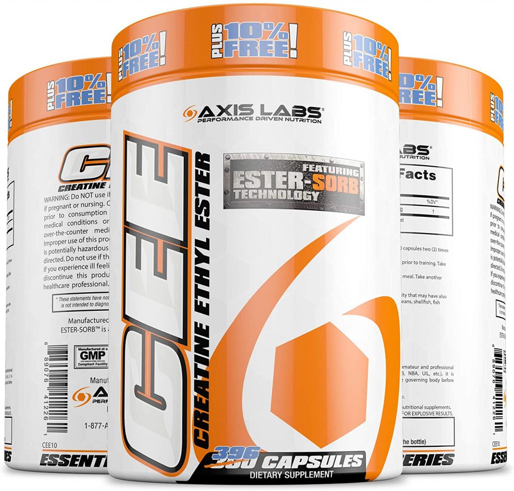 Axis Labs Creatine Ethyl Ester, Capsules, 396-Count