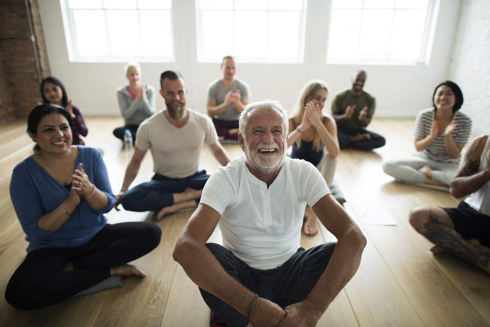 Diversity People Exercise Class Relax Concept