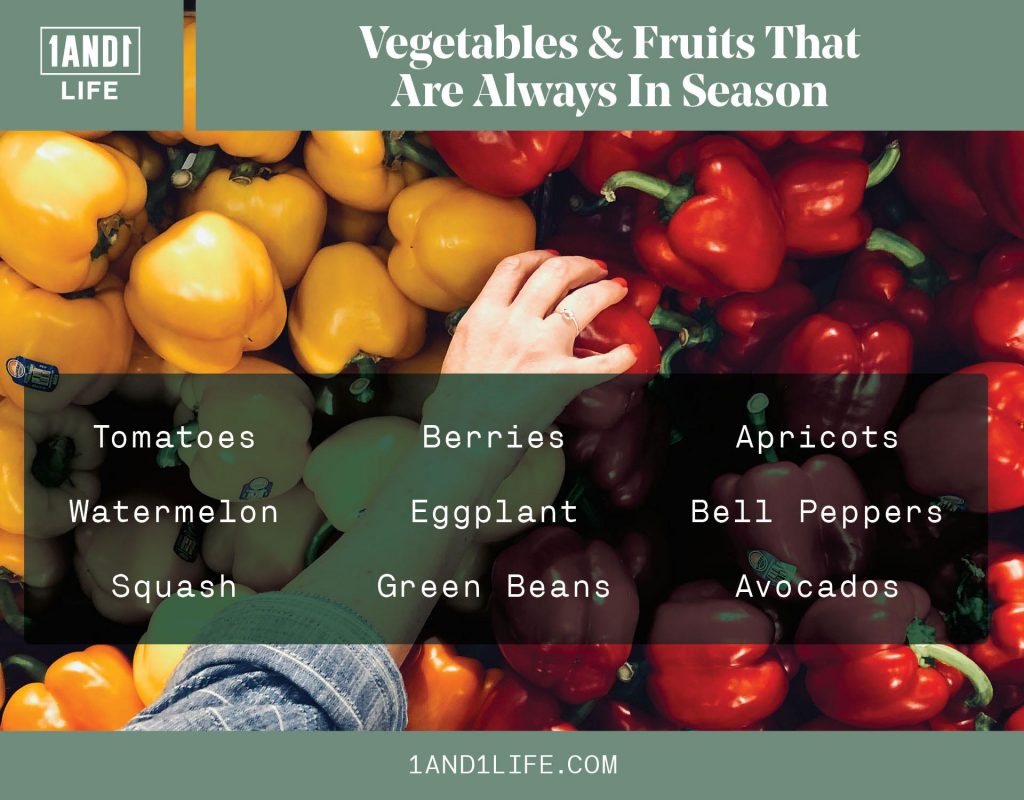 Vegetables & Fruits That Are Always In Season