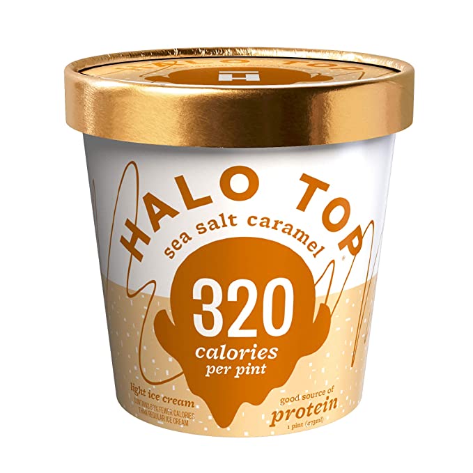 Halo Top Creamery, Sea Salt Caramel, 16 oz (Frozen)