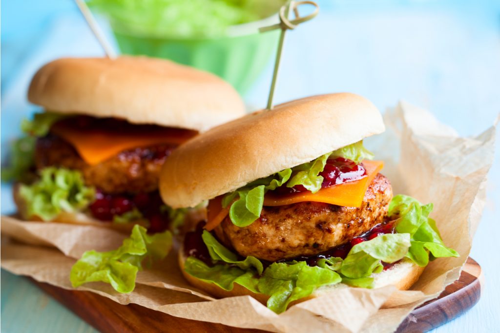 Turkey Burgers With Cranberry Sauce