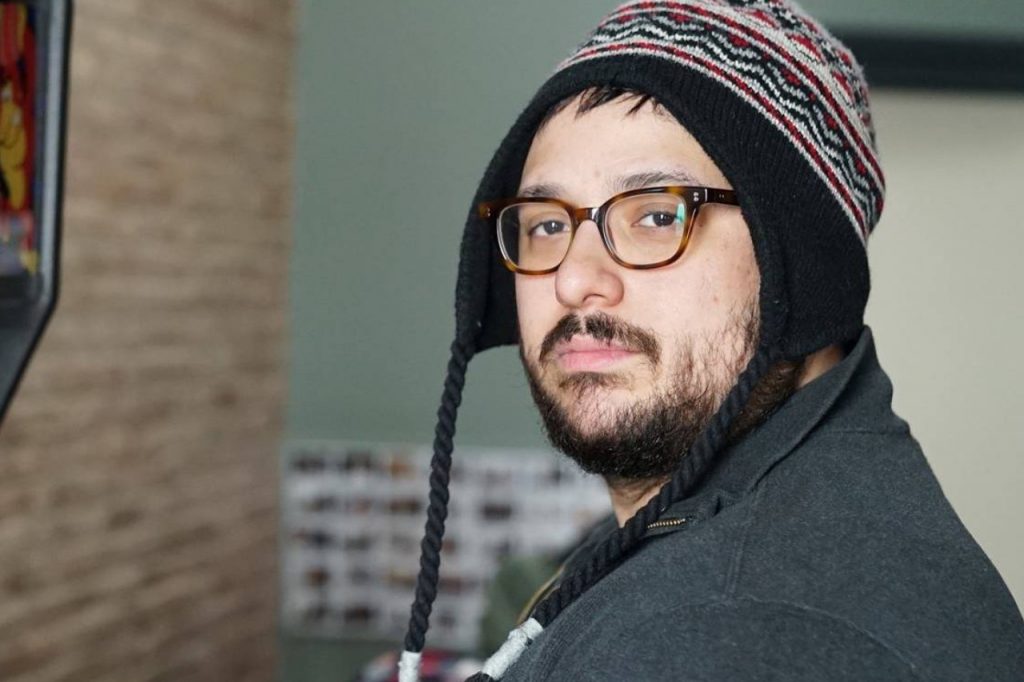 Danny LoPriore wearing a woolly hat.