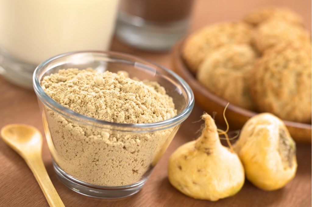 Powdered Maca or Peruvian ginseng.