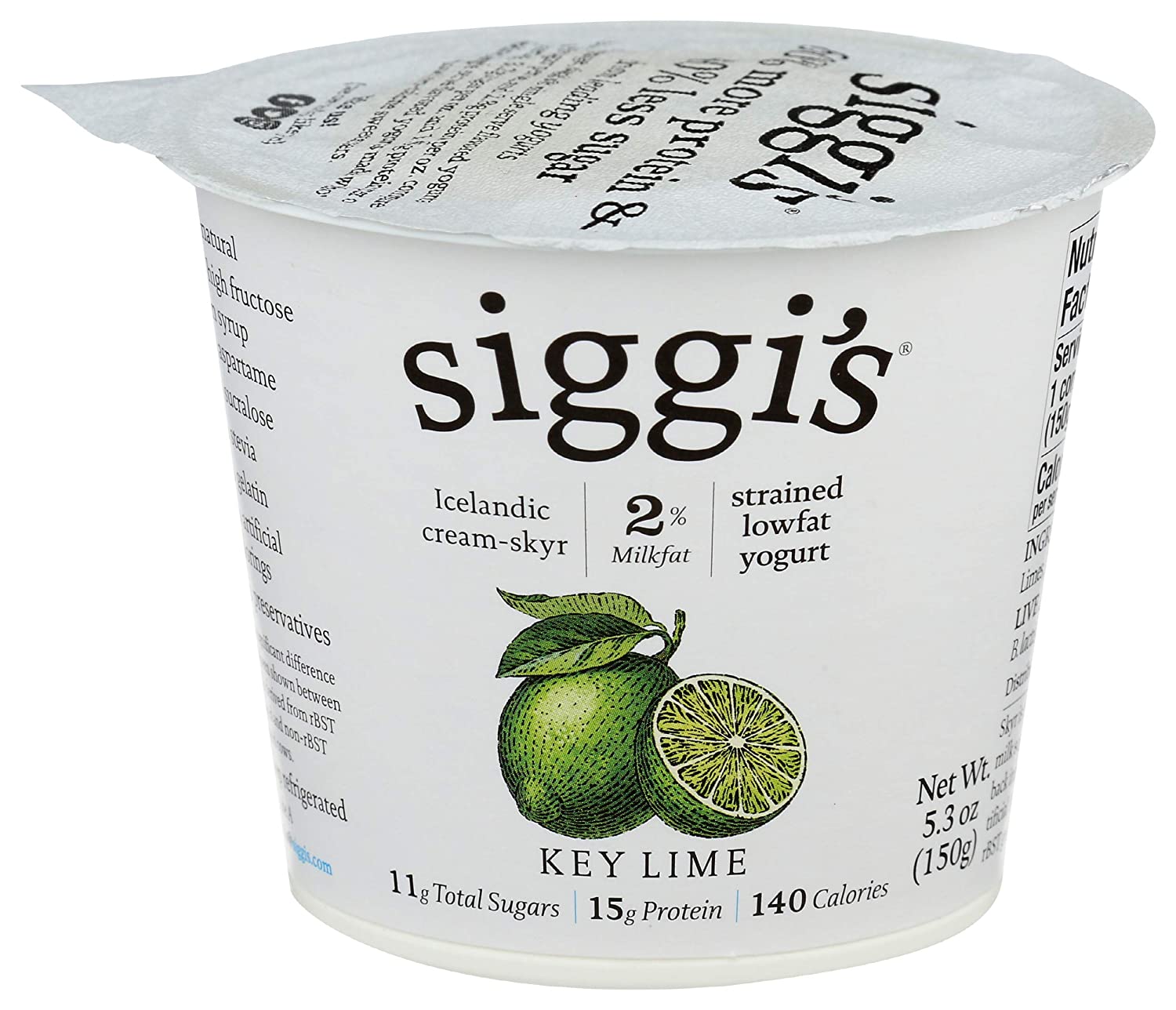Siggi\’s, Yogurt Key Lime 2%, 5.3 Ounce