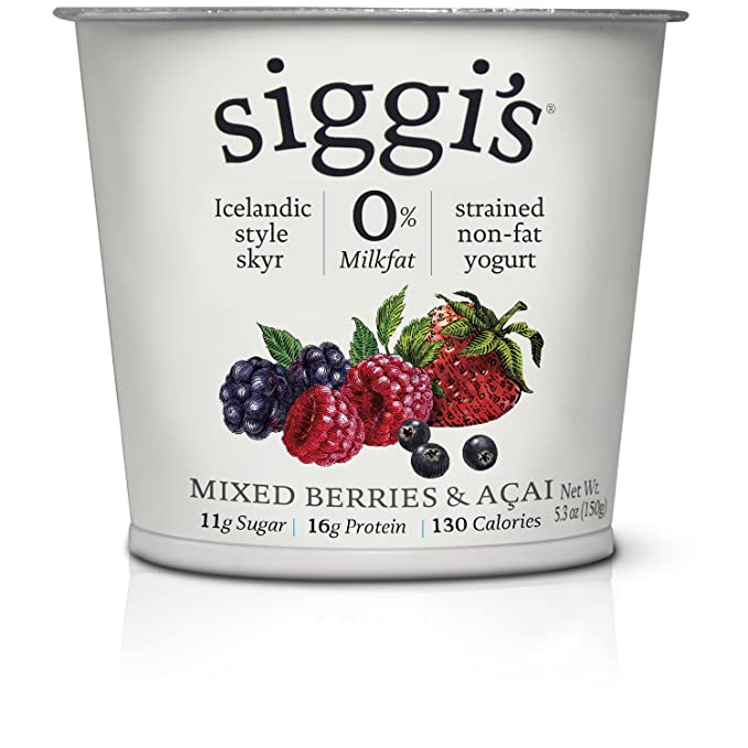 Siggi\’s Fat Free Acai & Mixed Berry 5.3 Oz