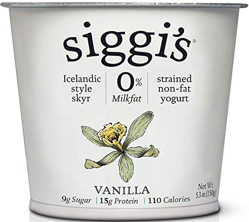 Siggi\’s Vanilla Strained Non-Fat Yogurt 5.3 Oz