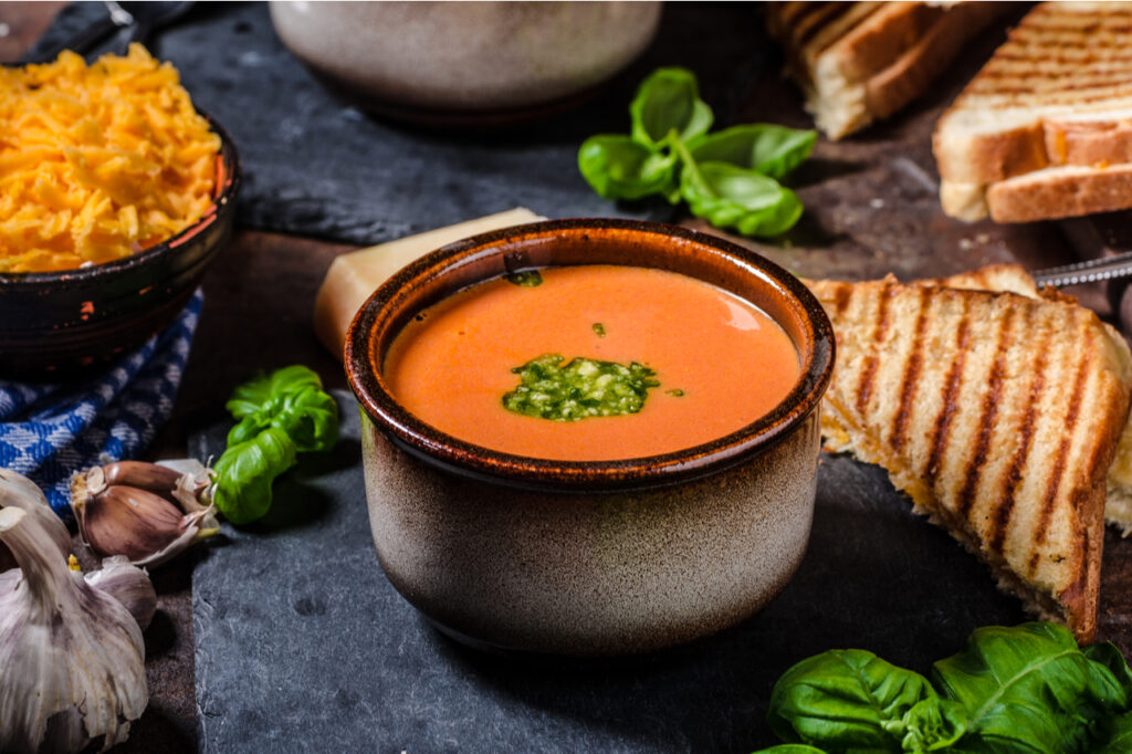 Roasted tomato soup with French toast and cheddar cheese. What are your winter dinner ideas?