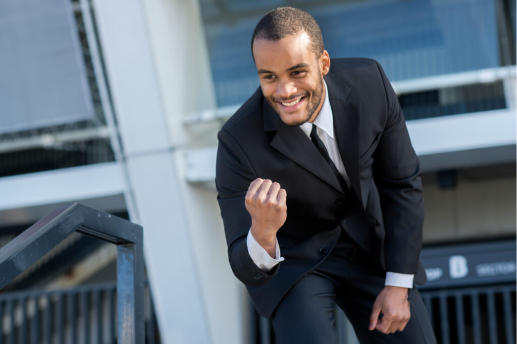 Portrait of confident and motivated businessman.