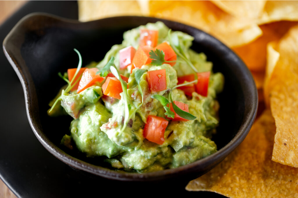 Guacamole Dip and Chips.