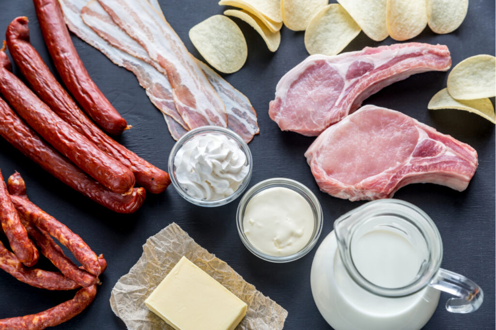 Sources of saturated fats.