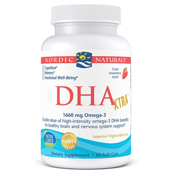 Nordic Naturals DHA Xtra, Strawberry—Omega-3 Supplements