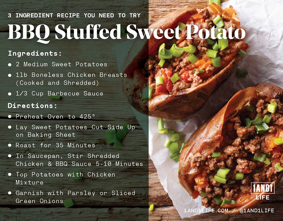 BBQ Stuffed Sweet Potato Infographic