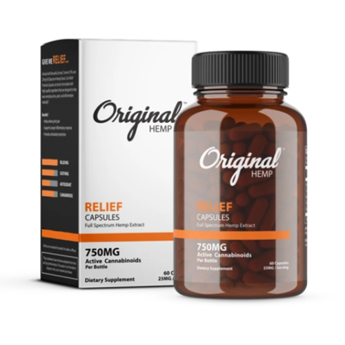 Relief Capsules (750mg) | Full Spectrum Hemp Extract
