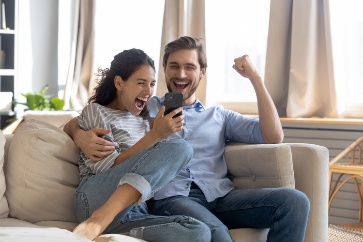 Couple practicing money tips and enjoying automated payments stress free