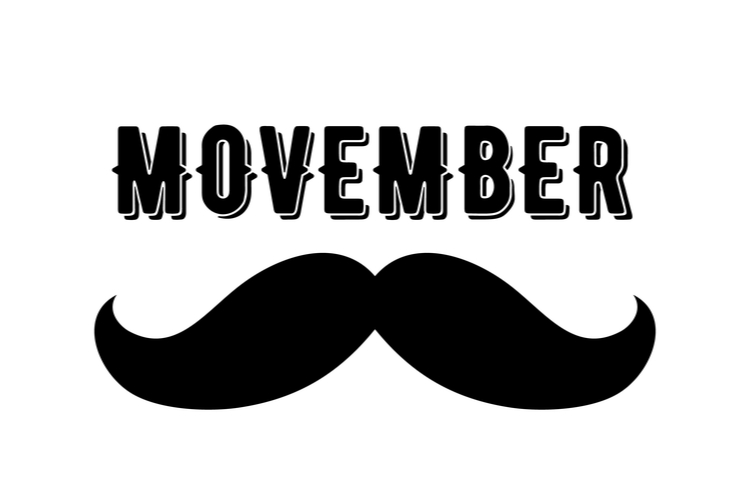 Movember - prostate cancer awareness month. suicidal tendencies concept.