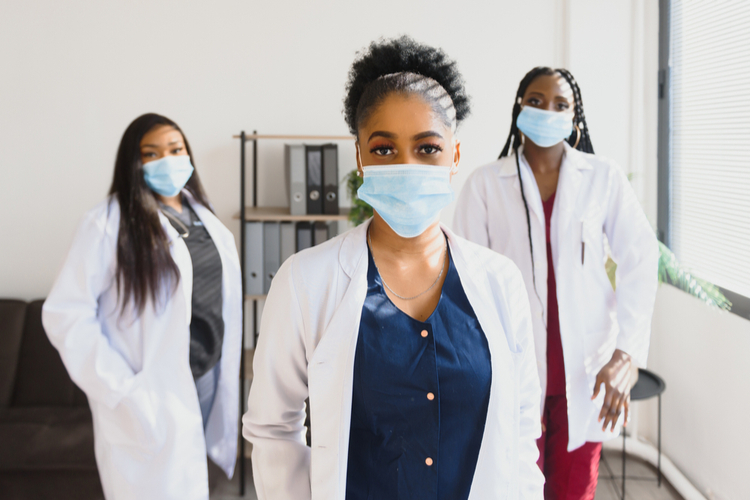 Group of African American female in medical profession