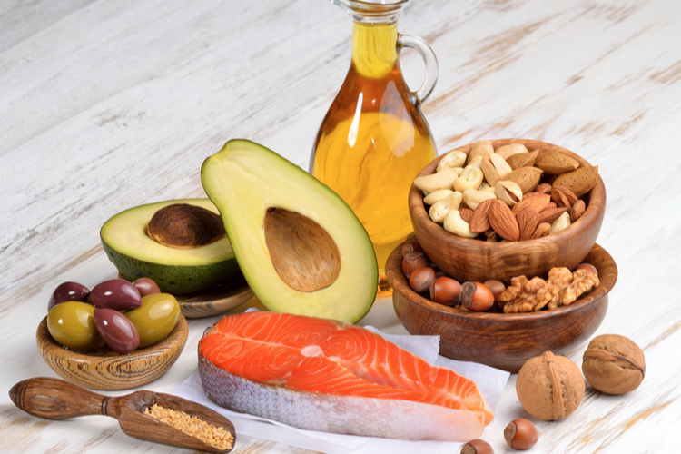 Selection of healthy fat sources.