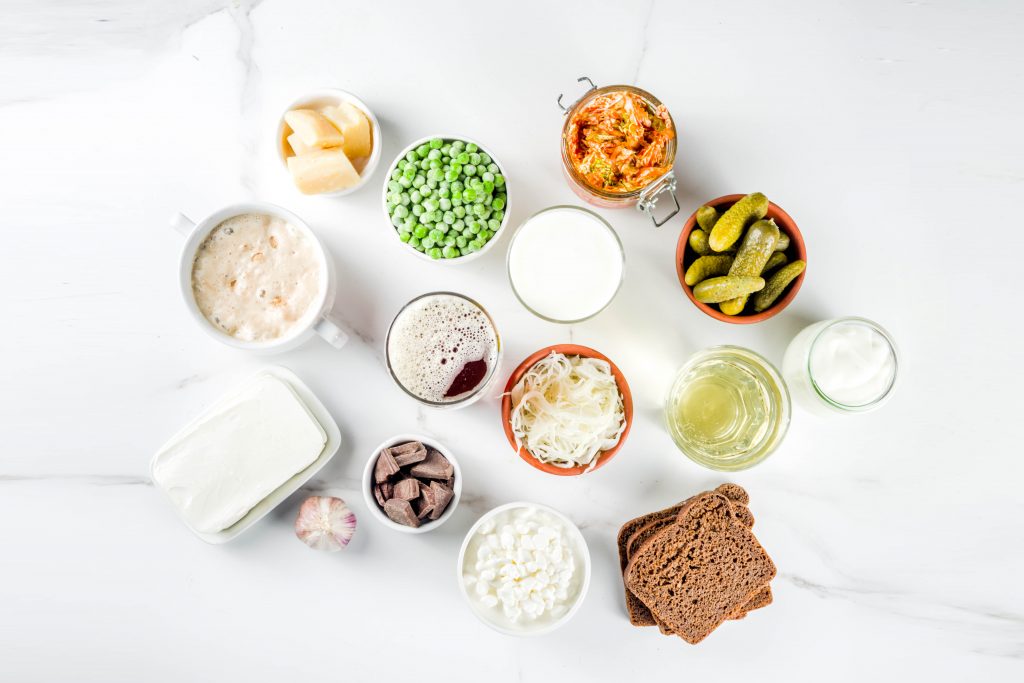 Picture of healthy probiotic foods