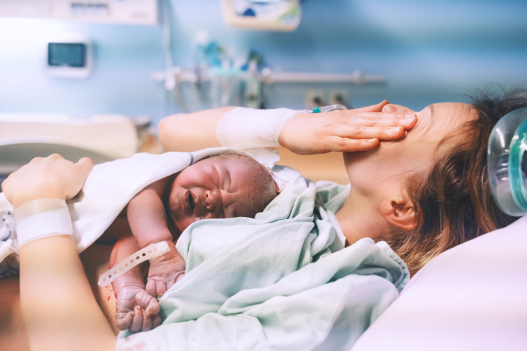 Mother and newborn