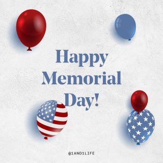 Happy #memorialday from Team 1AND1 . We hope you have a wonderful holiday , whether it be spent with family, friends, or by yourself. ☝️🖤 🇺🇸 #happymemorialday🇺🇸 #1and1way
