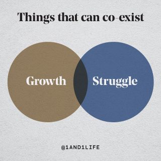 The struggle is just part of the growth ☝️#wellnessjourney #selfcarethreads #1and1way